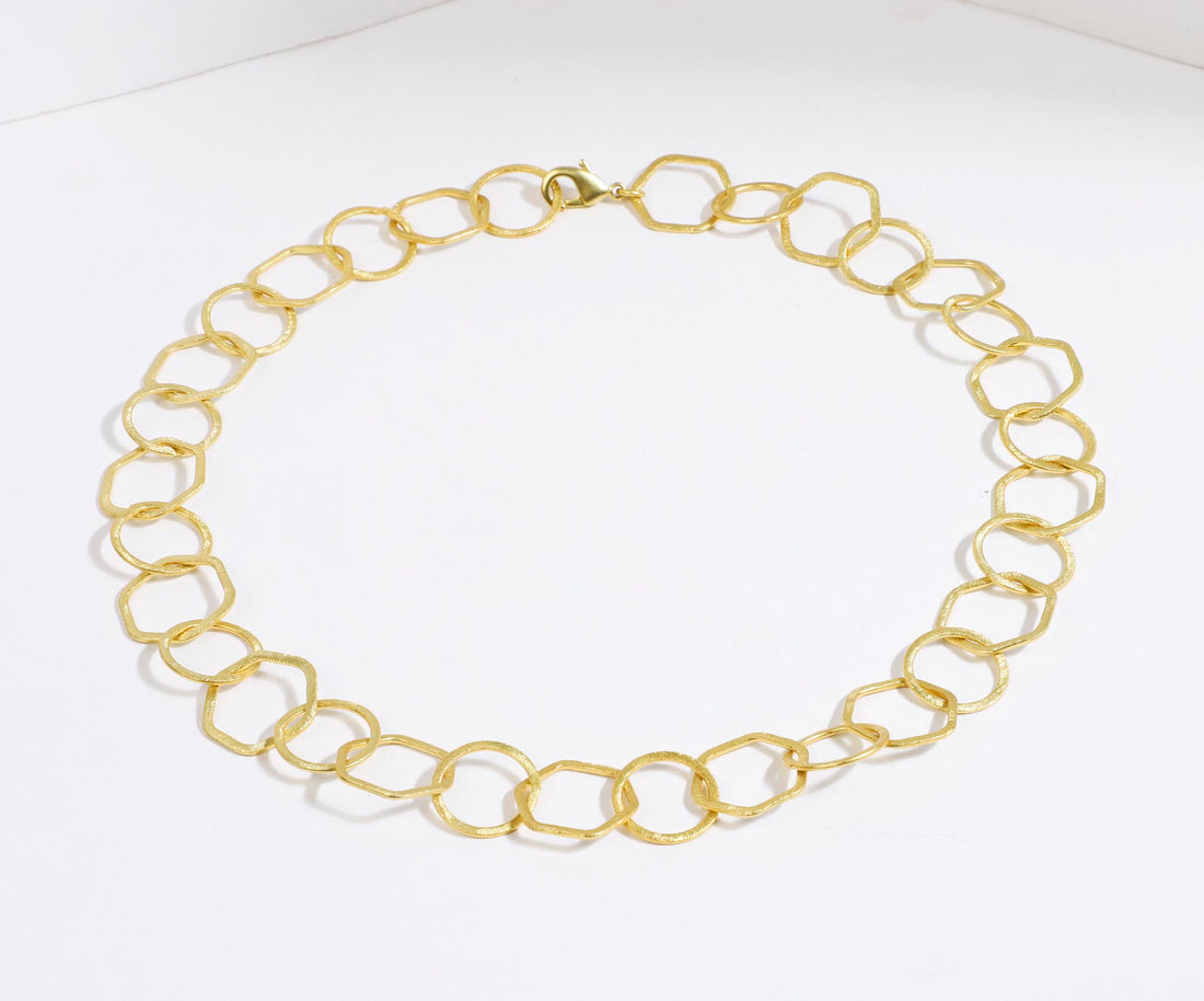 Hexagonal Loop Chain Gold - Lila Rasa