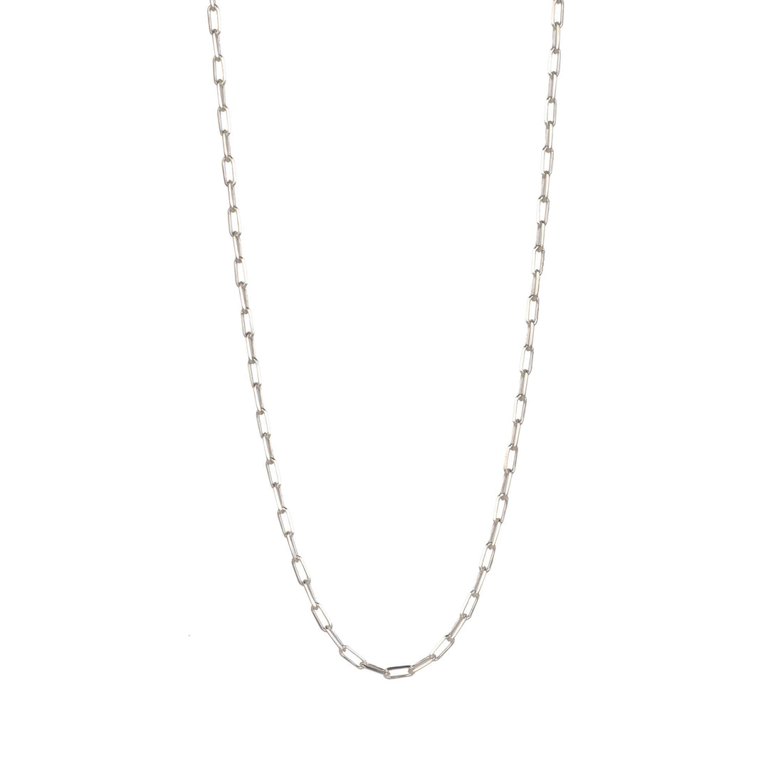 Paperclip Chain Necklace(Medium)  Silver - Lila Rasa