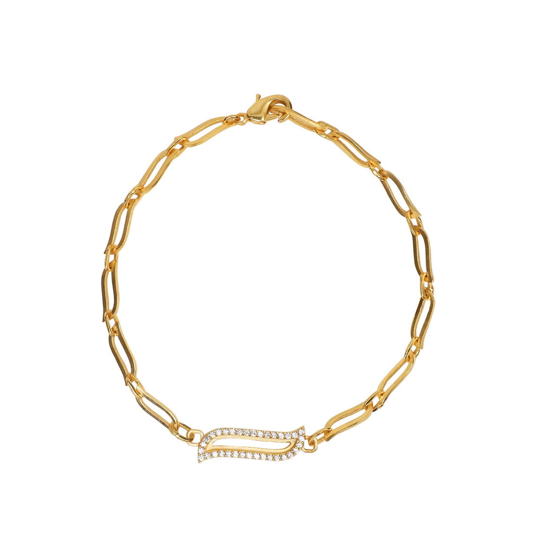 Wave Symphony Link Bracelet CZ - Lila Rasa